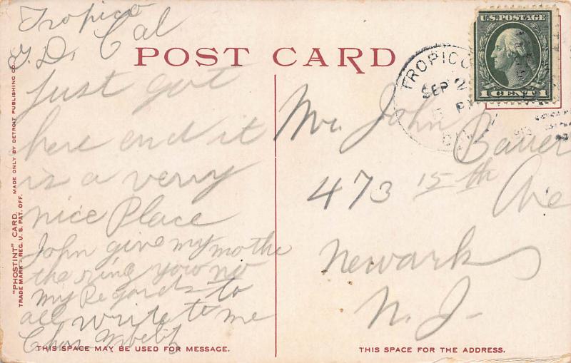 Hot Spring and Hotel, arrowhead, California, Early Postcard, Used in 1913