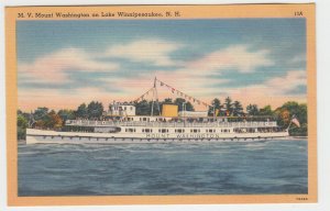 P2417,  vintage postcard steamer ship M.V. mt. washington lake in new hampshire