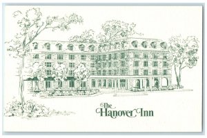 c1940's The Hanover Inn Exterior Roadside Hanover New Hampshire Sketch Postcard