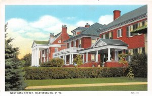 F96/ Martinsburg West Virginia Postcard c1920s West King Street Homes 2