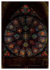 Postcard France Reims Cathedral - Petite rose West