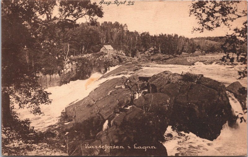 Sweden Karseforsen i Lagan Vintage Postcard  04.95