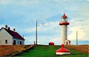 Canada - Quebec, Gaspe. Lighthouse at Madeleine River