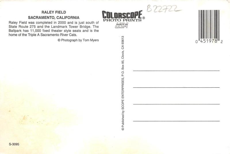 B22722 Stade Estade Stadio Sacramento Raley Field