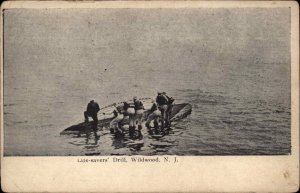 Wildwood NJ Life Saving Drill c1910 Postcard