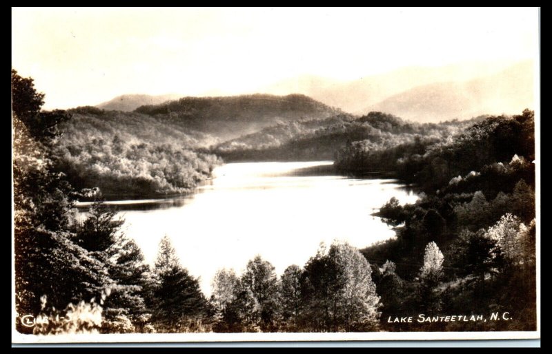1930s Lake Santeetlah NC Cline Real Photo Postcard