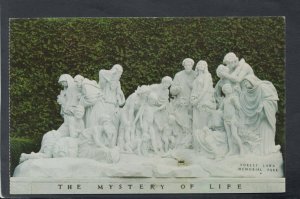 America Postcard - The Mystery of Life, Forest Lawn, Glendale, California  T9433