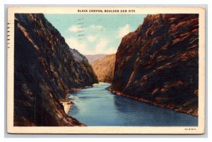 Black Canyon Boulder Hoover Dam Site Boulder City Nevada NV Linen Postard Z10