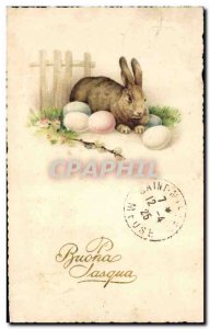 Old Postcard Fantasy Illustrator Easter Bunny