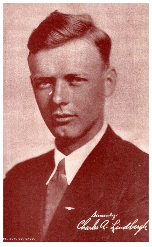 Charles Lindbergh , Exihbit Card