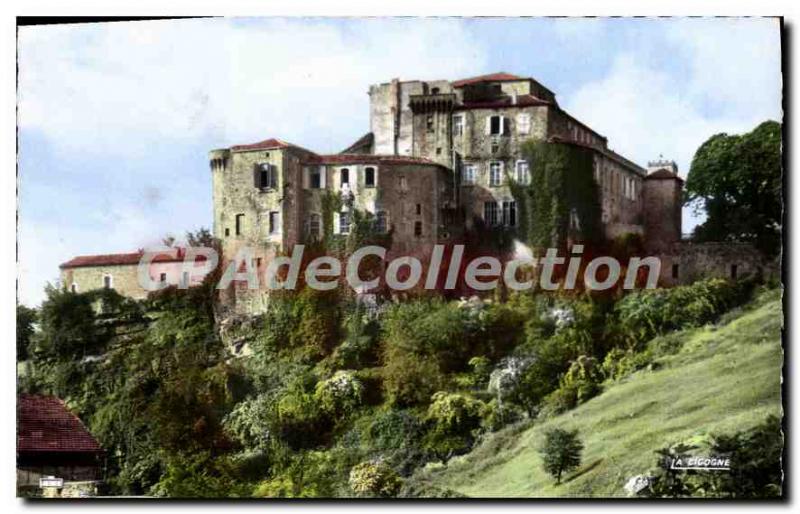 Postcard Old Largentiere Ardeche Chateau