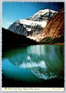 Glacial Lake, Mount Edith Cavell, Jasper National Park, Alberta, Chrome Postcard