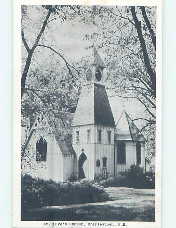 Unused Divided-Back CHURCH SCENE Charlestown New Hampshire NH p5056