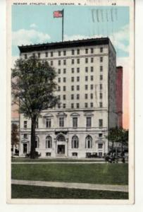 NJ   NEWARK   NEWARK ATHLETIC CLUB  1925 postcard