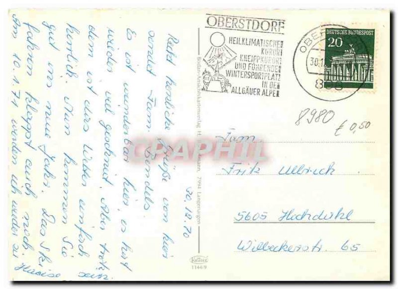 Postcard Modern Grusse aus dem Skiparadies Oberstdorf