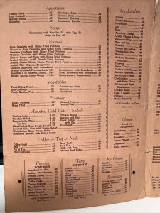 Vintage 1950 Cafe Geiger German Restaurant Yorkville New York City NYC Menu