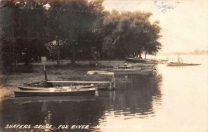 RPPC SHAFERS GROVE FOX RIVER MCHENRY ILLINOIS REAL PHOTO POSTCARD 1945