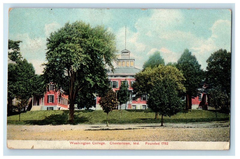 1909 Washington College Chestertown Maryland MD Posted Antique Postcard