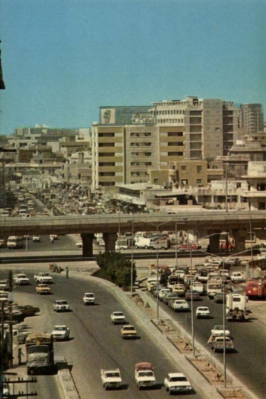 saudi arabia, DJEDDAH JEDDAH, King Khaled Flyover, Cars Truck (1960s)