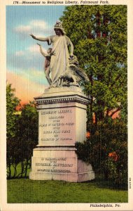 Pennsylvania Philadelphia Fairmount Park Monument To Religious Liberty Curteich