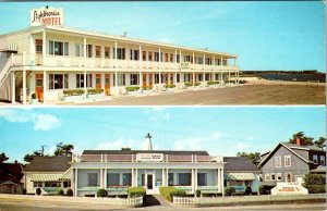 Pine Point Beach, ME Maine  LIGHTHOUSE MOTEL & RESTAURANT  Roadside  Postcard