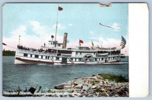 PRE-1908 THOUSAND ISLANDS STEAMER ST LAWRENCE FOLGER LINE*ANTIQUE POSTCARD