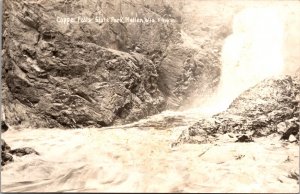 Real Photo Postcard Copper Falls State Park in Mellon, Wisconsin