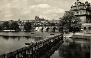 Czech Republic Prague Castle Smetana Museum Vintage RPPC 08.45