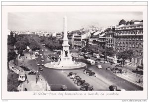 RP; LISBOA, Portugal; Praca dos Restauradores e Avenida da Liberdade, 1930s