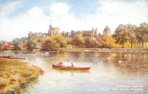 London Thames navigation & sailing Windsor castle lake rowboat swan