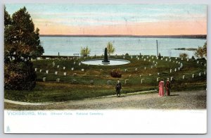 Vicksburg Mississippi Officers Circle National Cemetery Grave Entrance Postcard