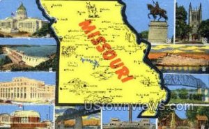 Missouri Map - Misc Postcard