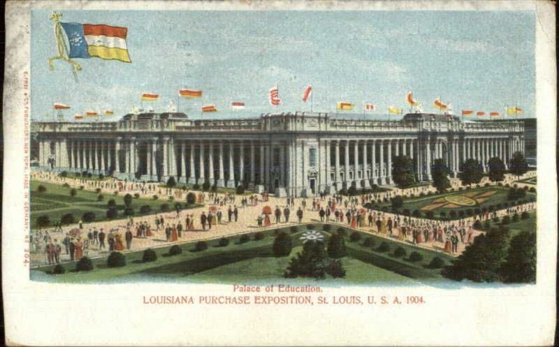 1904 St. Louis Expo Louisiana Purchase Palace Education Used Postcard