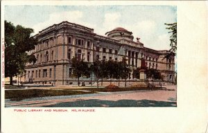 Public Library and Museum, Milwaukee WI UDB Vintage Postcard V06