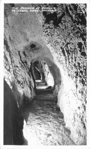 Arizona Avenue Arches Colossal Cave 1943 RPPC Photo Postcard Frasher 12075