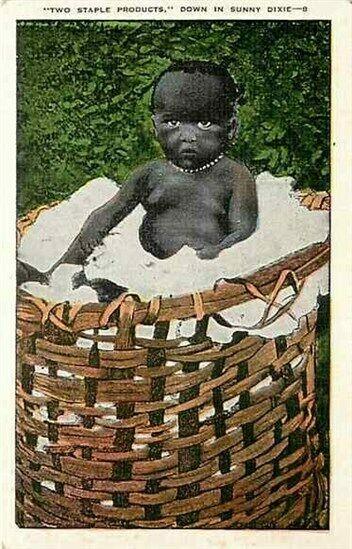 Black Americana, Two Staple Products, Baby in Basket, E.C. Kropp 12398