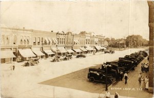 PC CPA US, IOWA, STROM LAKE, STREET SCENE, VINTAGE REAL PHOTO POSTCARD (b6392)