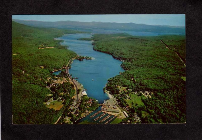 NH Aerial View Alton Bay Lake Winnipesaukee New Hampshire Postcard