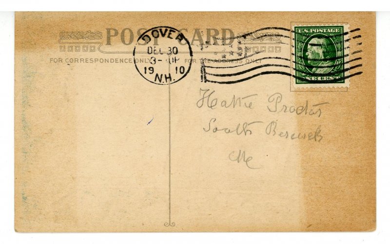 Greeting - New Year     (smudge, writing on front)