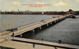 US6091 harvard bridge from cambridge side mass tram  usa