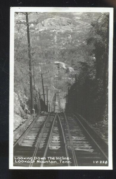 RPPC LOOKOUT MOUNTAIN CHATTANOOGA TENNESSEE INCLINE TRAIN REAL PHOTO POSTCARD