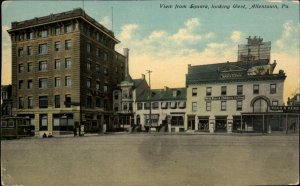 ALLENTOWN PA View from Square Looking West TOWN VIEW c1910 Postcard