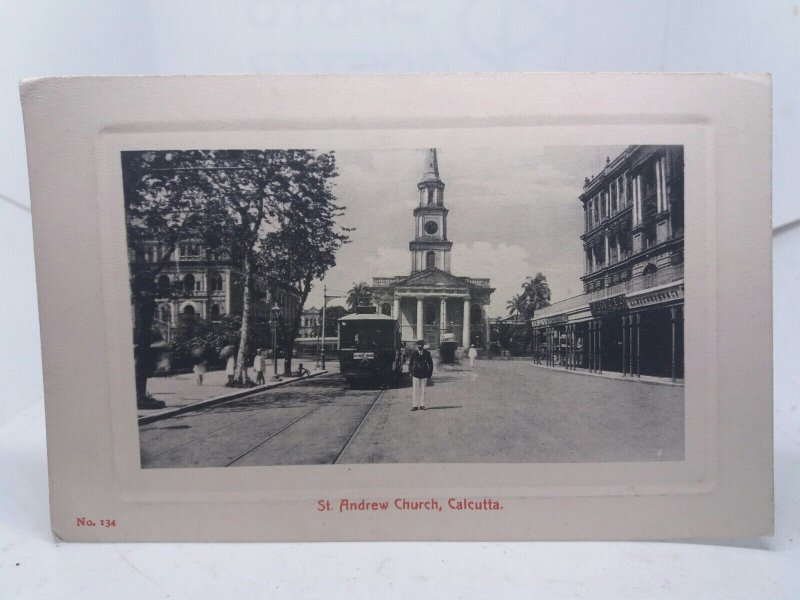 St Andrew Church Calcutta India Vintage Postcard