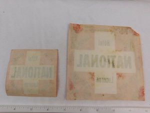 1920's-30's Hotel National Lucerne Lot of 2 Luggage Labels Vintage Originals E5