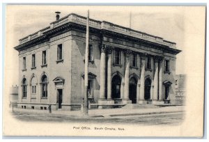 c1905 Post Office Building Road View South Omaha Nebraska NE Unposted Postcard