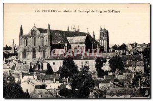 Old Postcard Poitiers apse and transept of St Peter's Church I