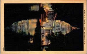 United States Capitol Building Washington DC Moonlight View