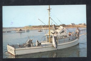 NARRAGANSETT RHODE ISLAND GALILEE FISHING VILLAGE BOAT VINTAGE POSTCARD