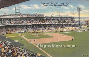 Crosley Field, Home of the Cincinnati Reds Cincinnati, Ohio, OH, USA Stadium ...