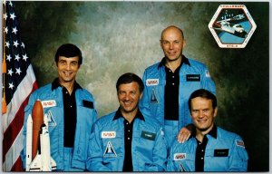 Johnson Space Center Houston Texas STS-6 Crew Members Four Astronauts  Postcard